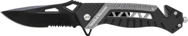Smith and Wesson Liner Lock-gry-blk Hndl Knives 608S