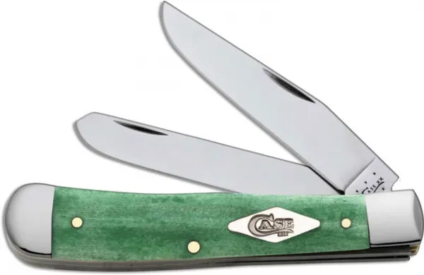 Case Paint Des Emeral Grn Trapper Knives 63116