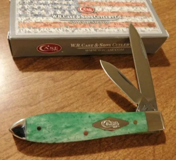 Case Paint Des Emerald Teardrop Knives 63117