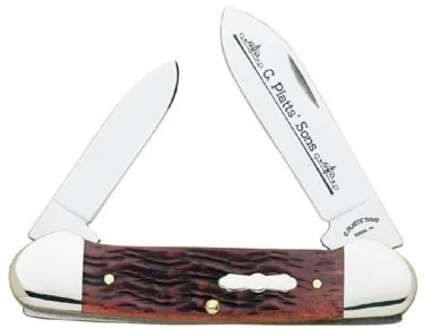 Case Canoe Knife 6350 CPlatts Gift Tin Walnut