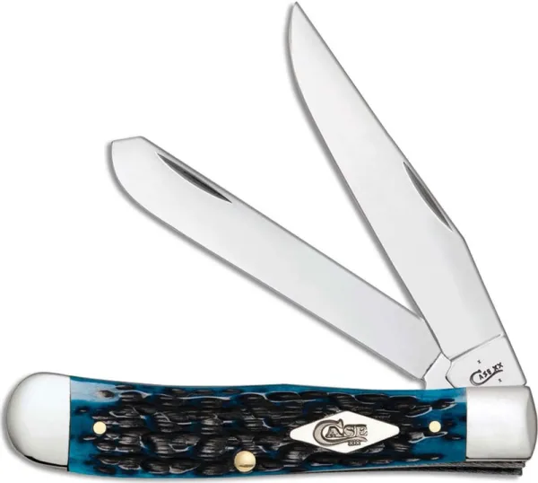 Case Peach Seed Jig Ocean Blue Bone - Trapper (6254 SS) Knives 63630