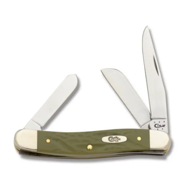 Case Ss Rough Olive Med Stockman Knives 63722
