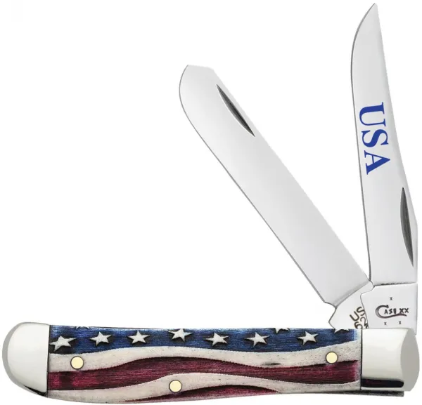 Case Patriotic Sm Nat Bn Mini Trapp Knives 64135