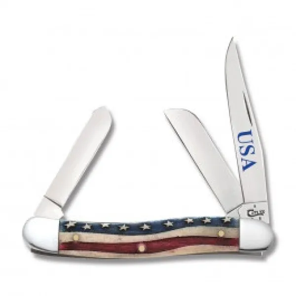Case Patriotic Sm Nat Bn Med Stockm Knives 64136