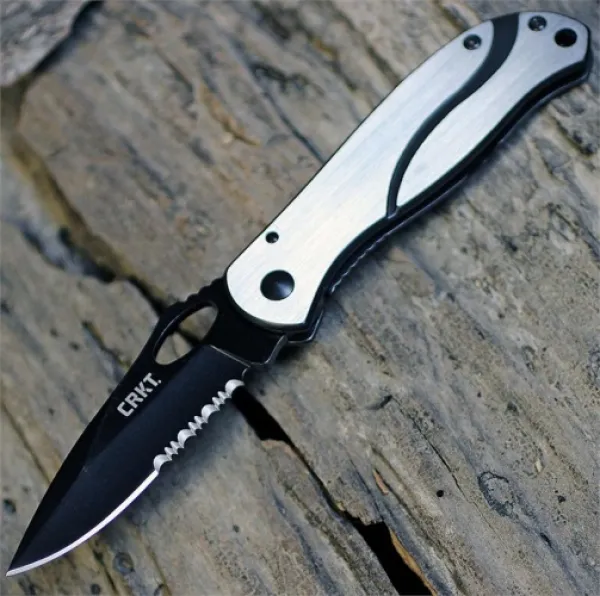 Columbia River Pazoda Black Trip Pt Serr Knives 6490K