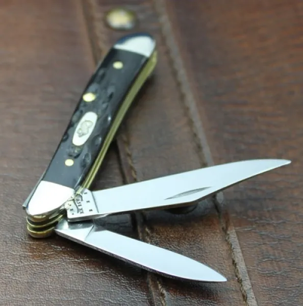 Case Jigged Buffalo Horn Peanut Knives 65014