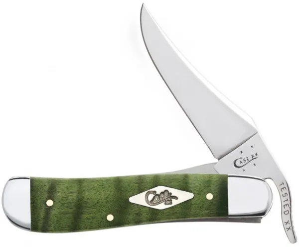 Case Green Curly Maple RussLock (71953L SS) Knives 65565