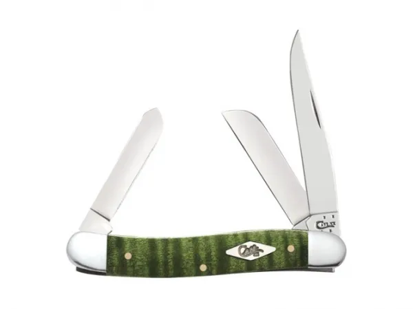 Case Green Curly Maple Medium Stockman (7318 SS) Knives 65567
