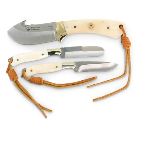Puma Trophy Care Set White Bone knives 658300