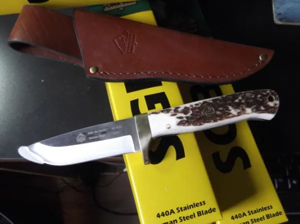 Puma Elk Hunt Stag Sgb- Leather Sh knives 6816050L