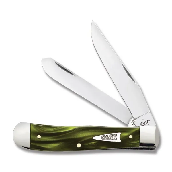 Case Sm Grn Smoke Kirinite Trapper Knives 68870