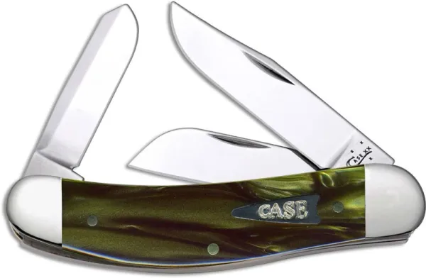 Case Sm Grn Smoke Kirinite Sowbelly Knives 68873