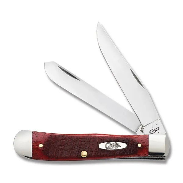 Case Sawcut Jig Dark Red Bn Trapper Knives 69400