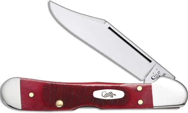 Case Sawct Drk Red Bn Mini Copperlk Knives 69404
