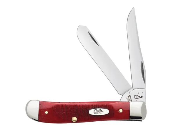 Case Sawcut Drk Rd Bn Mini Trapper Knives 69405