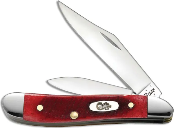 Case Sawcut Jig Drk Red Bn Peanut Knives 69407