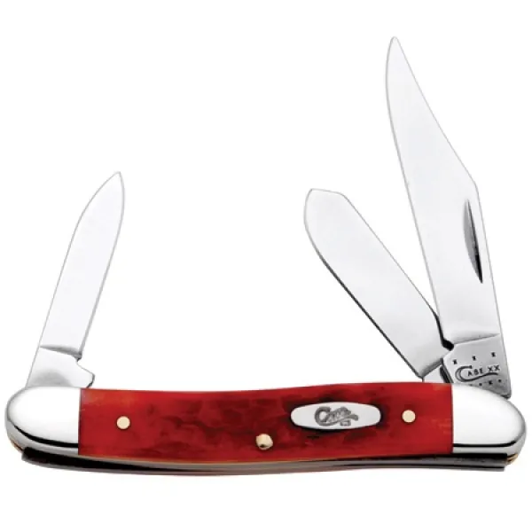 Case 63087cv Dk Red Med Stockman Knives 6995