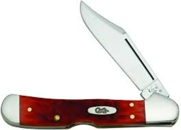 Case Dark Red Bone - Standard Jig Mini CopperLock® (61749L CV)  Knives 6996