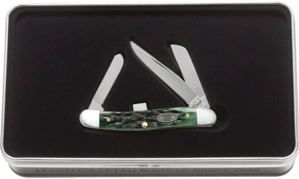 Case Br Green Stockman- Gift Tin Knives 70128