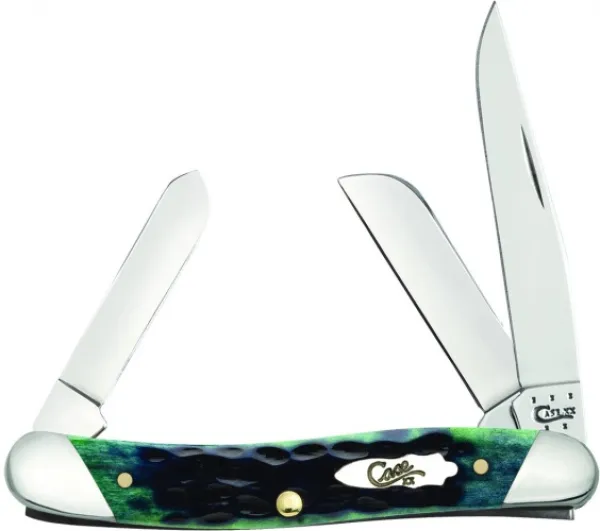 Case Slant Bol Jig Grn Med Stockman Knives 70492