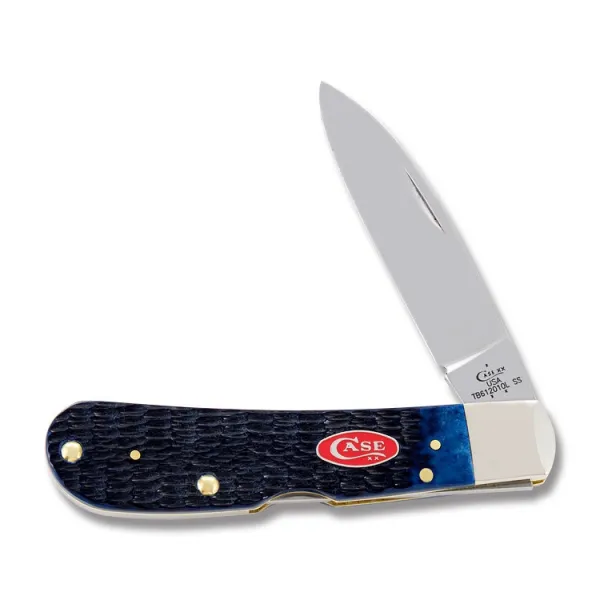 Case Navy Blue Bone Tribal Lock Knives 7065