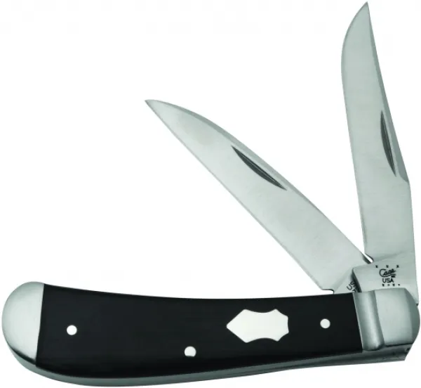 Case Tb Ebony Wharncliffe Trapper Knives 7211