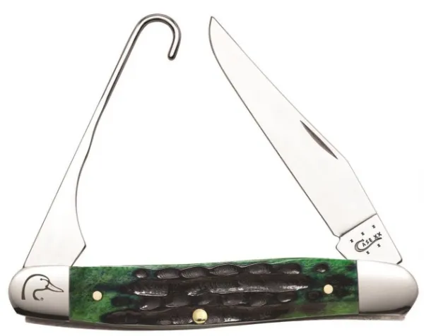 Case Ducks Unlimited - Deep Canyon Jig Hunter Green Bone Bird Hunter (6247H SS) Knives 7303