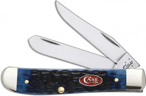 Case Navy Blue Bone Mini Trapper Knives 7321
