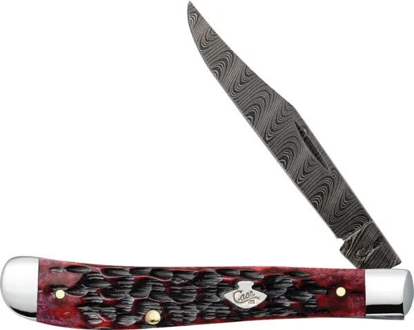Case Crimson Bone - Peach Seed Jig Slim Line Trapper (61048 DEAM) Knives 74173