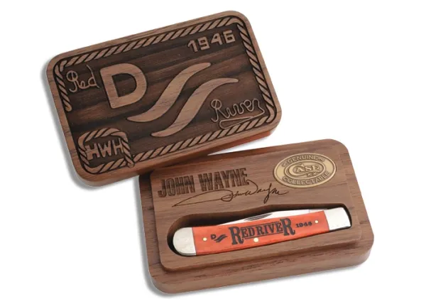 Case Jw Sm Red Trapper- Wooden Cas Knives 7486