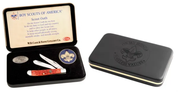 Case Bsa Dark Red Mini Trapper Knives 8069