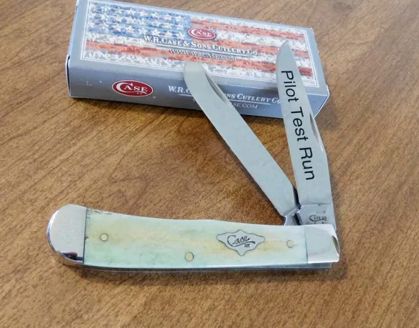 Case Mint Grn Pilot Test Rn Trapper Knives 85342