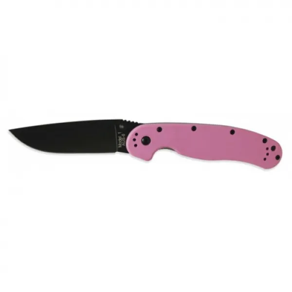Ontario Rat Model I 0886 Folder Black blade with Pink Handle Knife 8866