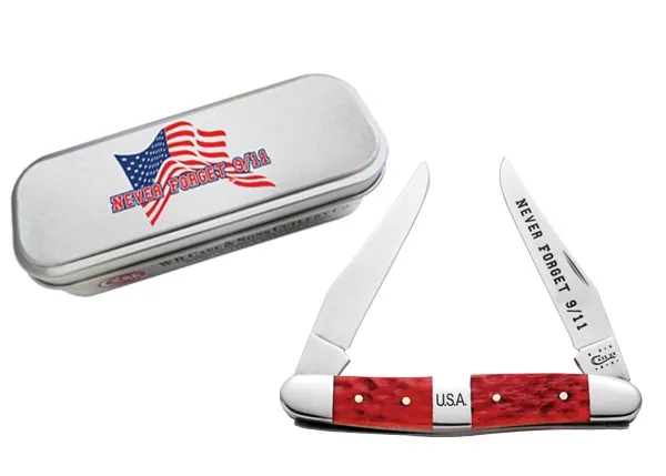 Case 9-11 Jig Red Bn Muskrat-tin Knives 91106