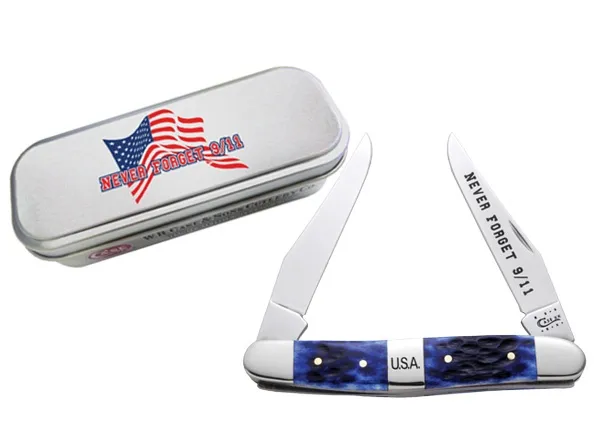Case 9-11 Jigged Blue Bn Muskrat Knives 91107