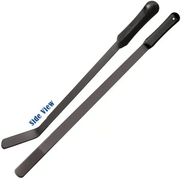 Cold Steel Garden and Camp Machete CS97GS. This has a black long blade, the blade is 27 inches long and a black handle of 6.25 inches long! The width of the blade is 1.25. 97GSM