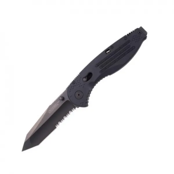 SOG AEGIS MINI BLACK TINI SERRATED AE-24 KNIFE