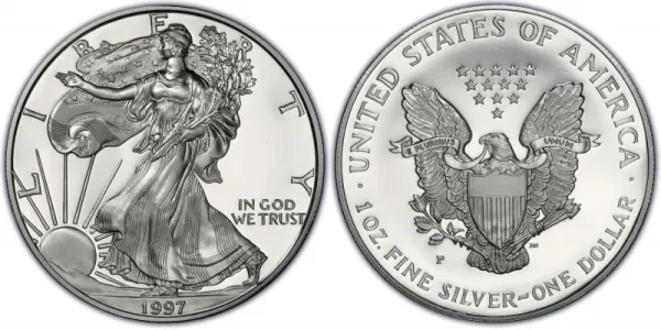 1997 1 oz Silver American Eagle Coin AMERICAN_1997_SILVER_EAGLE_1_OZ