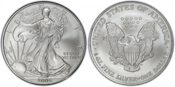 2005 1 oz Silver American Eagle Coin AMERICAN_2005_SILVER_EAGLE_1_OZ