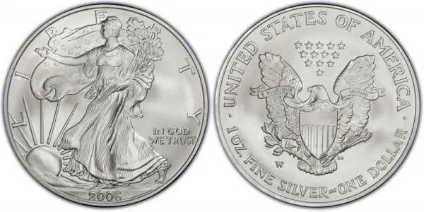 2006 1 oz Silver American Eagle Coin AMERICAN_2006_SILVER_EAGLE_1_OZ