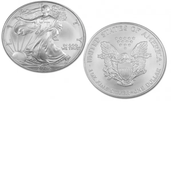 2006 1 oz Silver American Eagle Coin in Capsule AMERICAN_2006_SILVER_EAGLE_1_OZ_IN_CAPSULE