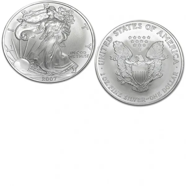 2007 1 oz Silver American Eagle Coin in Capsule AMERICAN_2007_SILVER_EAGLE_1_OZ_IN_CAPSULE