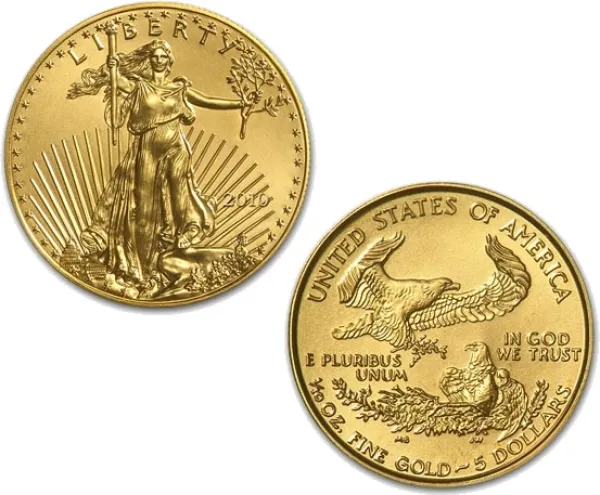 2010 1-10 oz Gold American Eagle Coin  AMERICAN_2010_GOLD_EAGLE_0-1_OZ