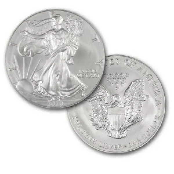 2010 1 oz Silver American Eagle Coin in Air-Tite Capsule AMERICAN_2010_SILVER_EAGLE_1_OZ_IN_CAPSULE