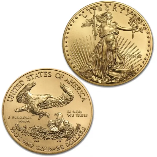 2014 1-2 oz Gold American Eagle Coin  AMERICAN_2014_GOLD_EAGLE_0-5_OZ
