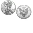 2015 1 oz Silver American Eagle Coin in Black Velveteen Bag