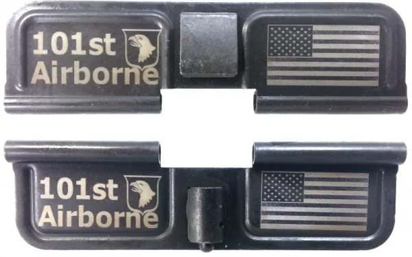 Double Sided 101st Airborne Screaming Eagles Laser Engraved Ejection Port Dust Cover AR15_EJECTION_PORT_COVER_101ST_AIRBORNE_SCREAMING_EAGLES_DOUBLE_SIDED