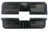 Double Sided 1* Sheriff / USA Flag AR-15 Laser Engraved Ejection Port Dust Cover