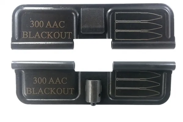 Double Sided 300ACC Blackout AR-15 Laser Engraved Ejection Port Dust Cover AR15_EJECTION_PORT_COVER_300ACC_BLACKOUT_DOUBLE_SIDED