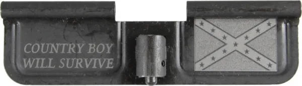 Country Boy Will Survive Confederate Flag Laser Engraved Ejection Port Dust Cover AR15_EJECTION_PORT_COVER_COUNTRY_BOY